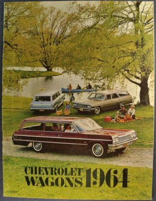 1964 Chevrolet Station Wagon Brochure Impala Chevelle Nova Orig 64 Not Areprint