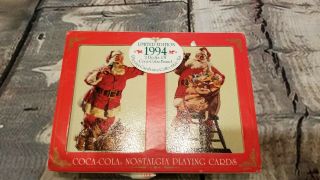 Coca Cola 1994 Playing Cards 2 Decks In Collectible Tin Limited Edition