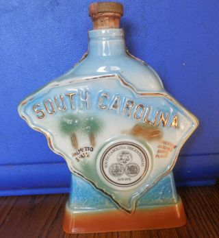 Jim Beam South Carolina Tricentennial 1670 - 1970 Empty Bottle Decanter 9 1/2 "