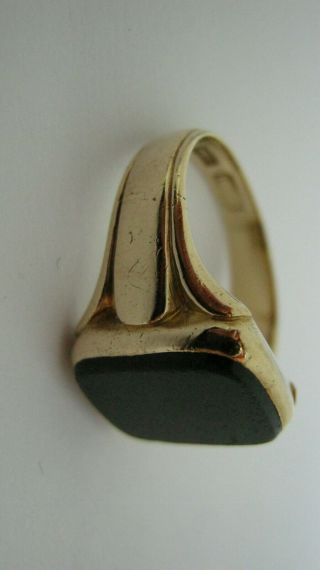 Antique 15ct Gold Blood Stone Men ' s Ring UK Size R 8 Grms J.  W Benson 3