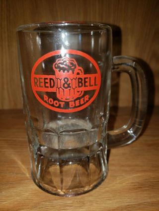 Vintage Reed & Bell Root Beer Mug Heavy Glass 5 5/8 "