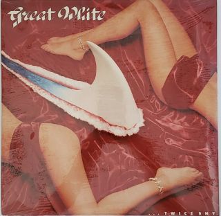 & 1989 Vinyl Record/album Lp Great White.  Twice Shy Hard Rock/metal