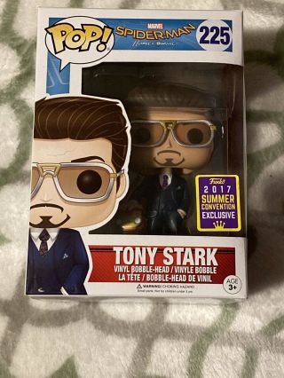Funko Pop Spider - Man Homecoming 225 Tony Stark 2017 Summer Convention Exclusive