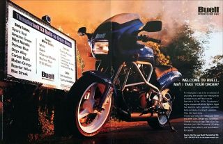 1999 Buell Thunderbolt S3 Motorcycle Photo " An Extension Of You " 2 - Page Print Ad
