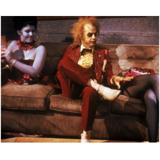 Beetlejuice Michael Keaton Sitting On Couch Touching Legs 8 X 10 Inch Photo