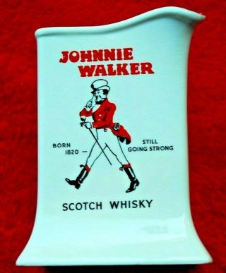 Vintage Johnnie Walker Scotch Whisky Advertising Mug Pictcher Made In England.