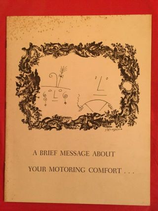 1959 Lincoln " A Brief Message About Your Motoring Comfort " Car Dealer Brochure