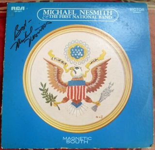 (monkees) Michael Nesmith Signed Magnetic South Promo Lp