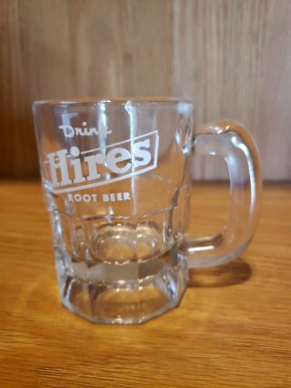 Drink Hires Root Beer 3.  25 " Tall Glass Baby Mini Miniature Mug