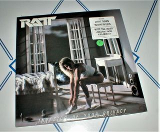 Ratt Orig 1985 " Invasion Of Your Privacy " Lp W Lay It Down Song Sticker