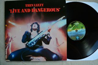 Thin Lizzy Live & Dangerous Vertigo 6641 - 807 Uk Press Vinyl Slade 2 - Lp 1978 Ex