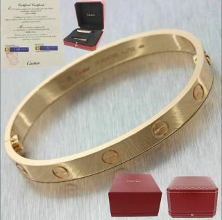 2019 Cartier 18k Rose Gold Style Screw Love Bangle Bracelet Bp Sz16