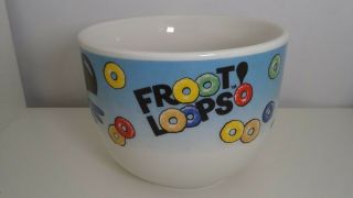 Kellogg’s Froot Loops Toucan Sam Large Cereal Bowl With Handle By Gibson