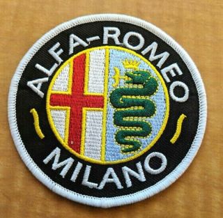 (two - 2) Alfa Romeo Milano Heat Seal Embroidered 3 " Round Patches -