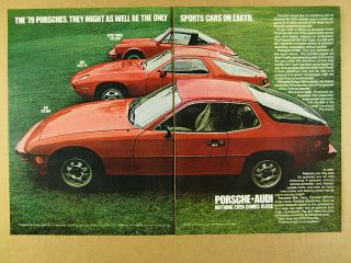 1979 Porsche 911sc 911 Sc Targa 928 & 924 Red Cars Photo Vintage Print Ad