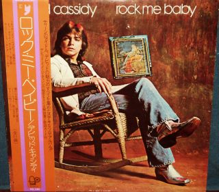 David Cassidy " Rock Me Baby " 1973 Japan Lp W/obi/3 Pin Up Calendar Partridge Nm -