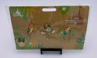 Disney Minnie Mouse The Main Attraction 3 Pin Set The Enchanted Tiki Room 5 /12