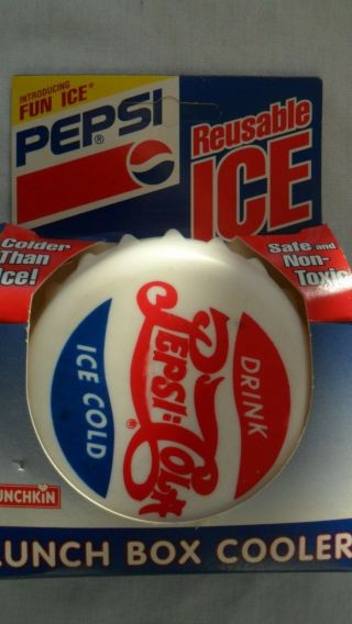 Vintage 1996 Fun Ice Pepsi Cola Bottle Cap Lunch Box Cooler Ice Pack - Usa Made