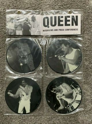 Queen - Interviews And Press Conferences Rare Set Of Four Picturedisc 7 " Singles