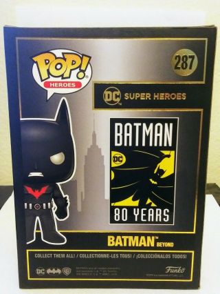 Batman Beyond Limited Edition Exclusive 287 Funko Pop,  Lenticular Cards 2