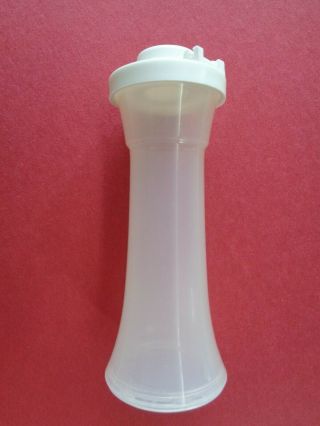 One Vintage Tupperware Mini Hourglass White Salt Or Pepper Shaker