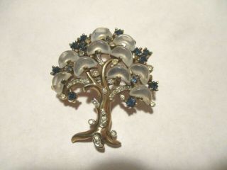 Pin Crown Trifari Tree Of Life Demilune Vintage Alfred Philippe Clair De Lune