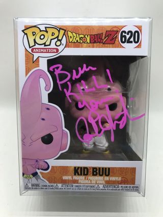 Funko Pop Animation Kid Buu 620 Dragon Ball Z Autographed By Josh Martin