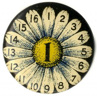 1896 William Jennings Bryan 16 - To - 1 Silver Daisy Pinback Button