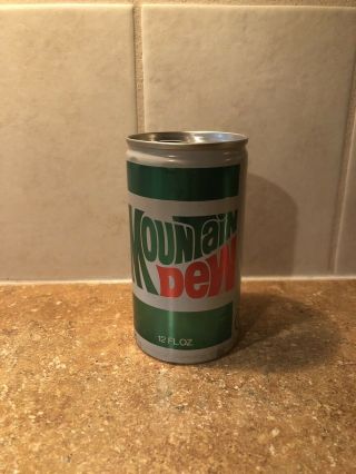 1980’s Vintage Mountain Dew Soda Pop Can 12oz Pull Tab Aluminum Pepsi