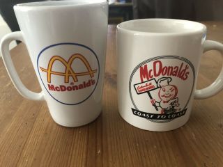 Vintage Mcdonalds Coffee Mugs Set Of 2