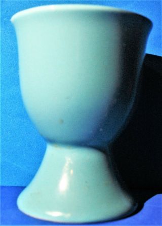Vintage Unmarked Ceramic Egg Cup In Turquoise Blue 2 " Diameter,  2 11/16 " Tall