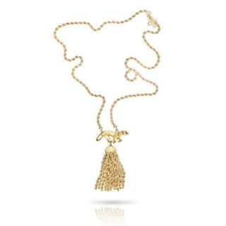 Cartier 18k Yellow Gold Tassel Panthere Chain Necklace