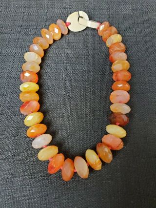 Patricia Von Musulin Faceted Agate Bead Necklace