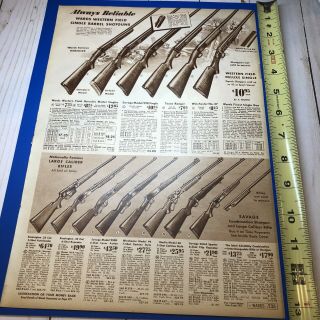 An Vintage 1941 Montgomery Ward Print Ad Guns Streamlined Remington
