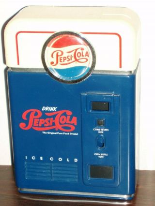 Pepsi Cola Coin Sorter Bank Mini Vending Machine 1996