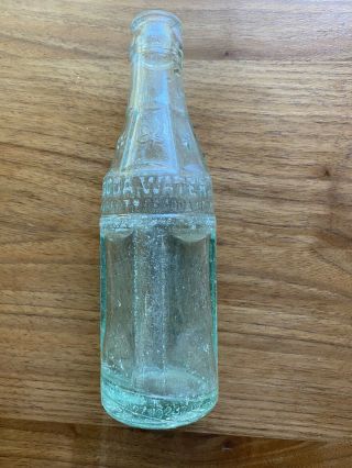 6 Oz Coca Cola Straight Sided Soda Water Bottle Bottling Co.  Rockford Ill Stars
