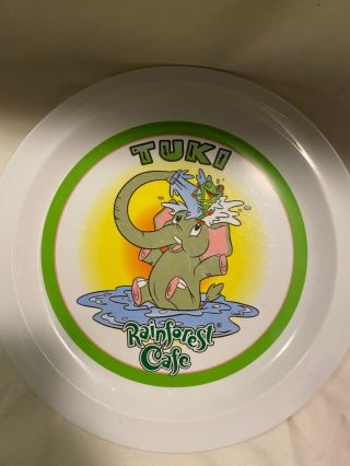 Rainforest Cafe 10 " Plate Melamine Tuki The Elephant