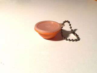 Tupperware Vintage Keychain Miniature Wonderlier Bowl & Lid Orange