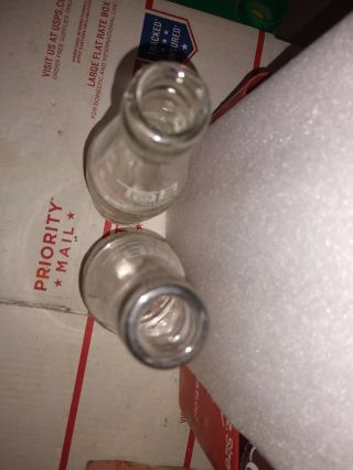 2 10oz glass TAB bottles Coca Cola company white stars Vintage SODA POP 3