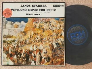 Janos Starker - Virtuoso Music For Cello - Denon Pcm Ox - 7040 - Nd - Ed.  1 - Lp