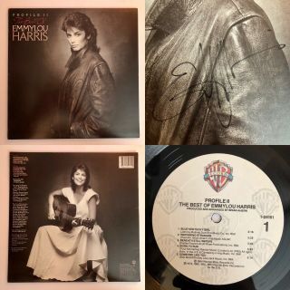 Emmylou Harris - Profile Ii The Best Of - 1984 1st Press (nm) Signed Autograph