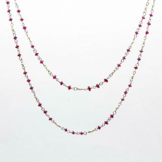 Platinum Ruby And Pearl Handmade Necklace Price