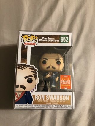 Funko Pop Parks And Recreation Ron Swanson Sdcc 2018 Exclusive