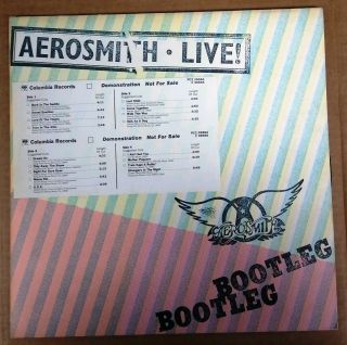 Aerosmith Live Bootleg 2lp Un - Played Promo With Poster