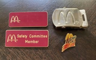 Mcdonalds Crew Name Badge Tag Belt Buckle Uniform Memorabilia 1990s Australia
