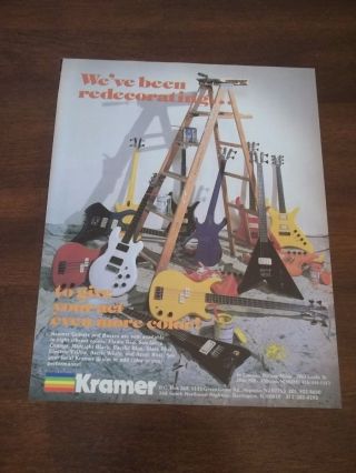 1981 Vintage Print Ad For Kramer Guitars " We 