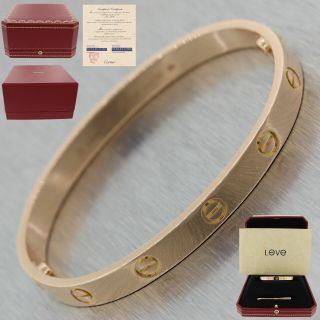 2016 Cartier 18k Rose Gold Style Screw Love Bangle Bracelet Bp Sz17