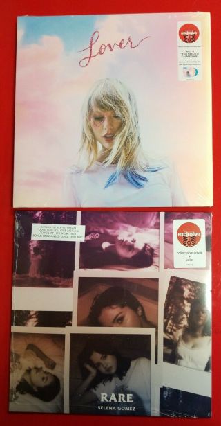 Selena Gomez Rare Red & Taylor Swift Lover Target Exclusive Pink Blue Vinyl