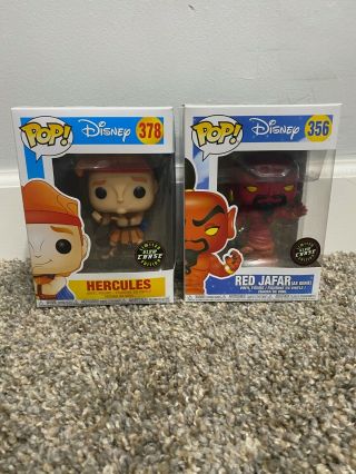 Funko Pop Hercules 378,  Red Jafar 356 Glow Chase Disney Aladdin