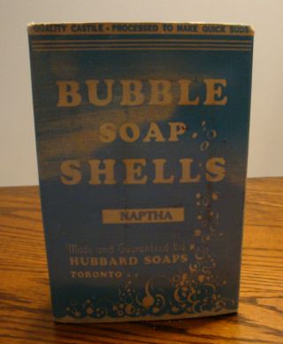 Vintage Opened Box Of Naptha Bubble Soap Shells Hubbard Soaps Toronto